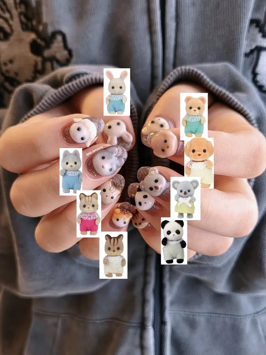 ネイル ハンドネイル 3dパーツ/流行り 👧shushu❤️のネイルデザイン
