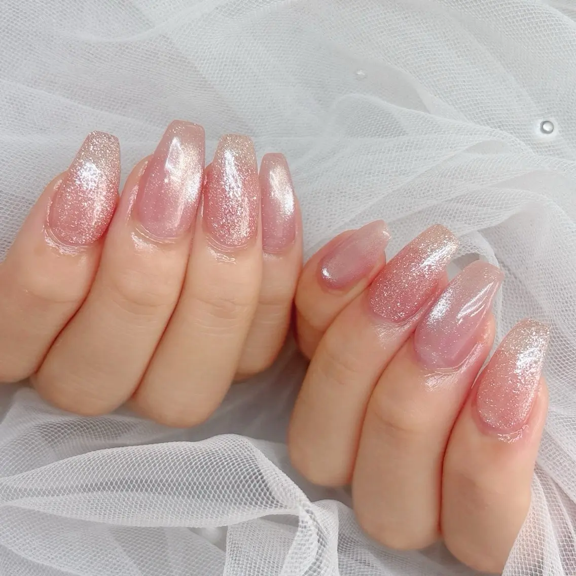ネイル フラッシュネイル ピンク ハンドネイル フットネイル ハンドケア 心斎橋Salon Epokkuのネイルデザイン
