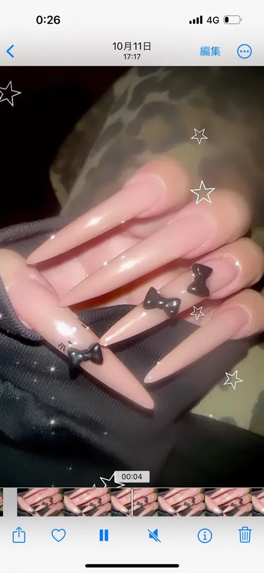 ネイル ワンカラーネイル リボン Nailsalon FUN🌈のネイルデザイン