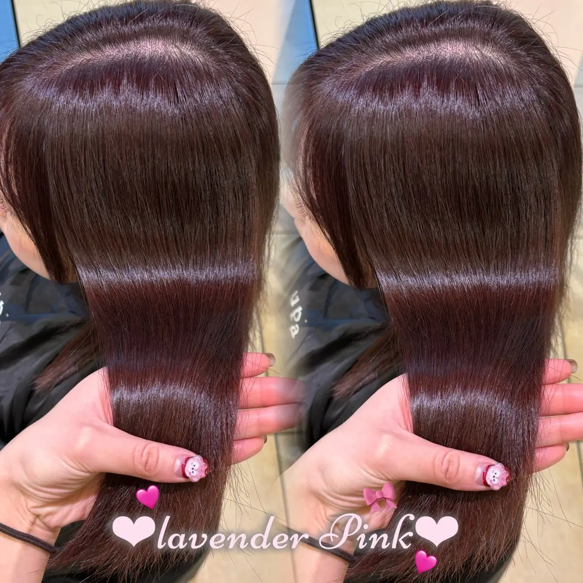 ロング カラー ブリーチ ダブルカラー ラベンダーカラー ラベンダーピンク ブリーチなしカラー ヘアカラー トリートメント 新宿/艶カラー 🎀韓国ヘアKANAのヘアスタイル