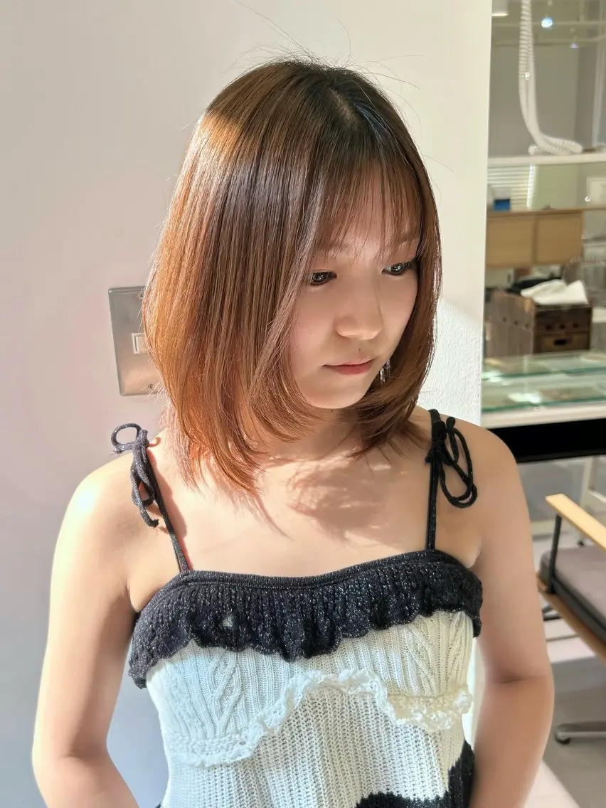 ミディアム カット レイヤーカット⛓ hina🩶のヘアスタイル