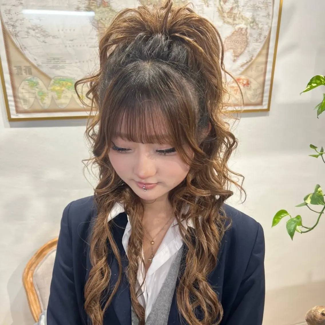 ロング ヘアアレンジ ヘアセット ユメナ ̖́-のヘアスタイル