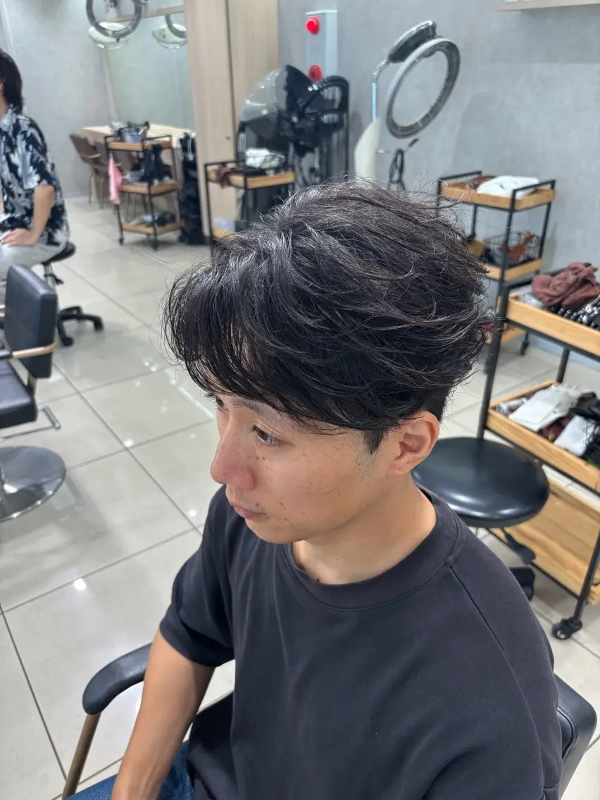 パーマ メンズ カット パーマ メンズ比率エリア No.1/林慶太のヘアスタイル