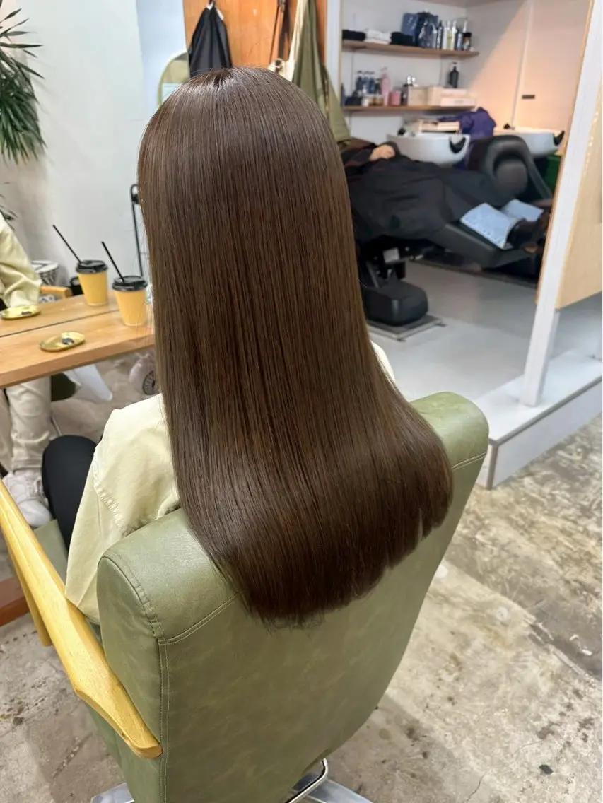 ロング カラー カット ヘアカラー トリートメント まさと/ヘーゼルベー ジュ/レイヤーカットのヘアスタイル
