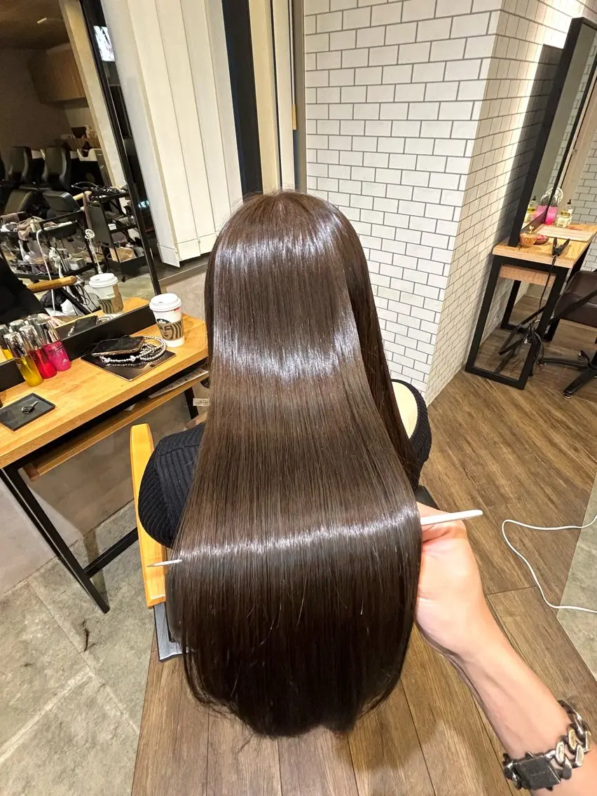 ロング ヘアカラー 縮毛矯正 トリートメント 浅原大輝 /髪質改善の達人のヘアスタイル