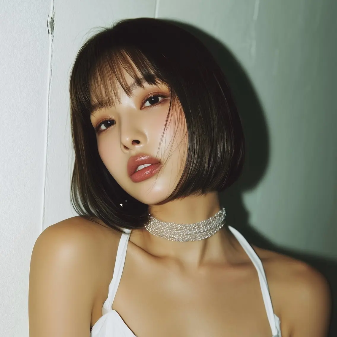 ミディアム カラー ヘアアレンジ カット ヘアカラー トリートメント 💥透明感カラー×レ イヤーボブリクト💥のヘアスタイル