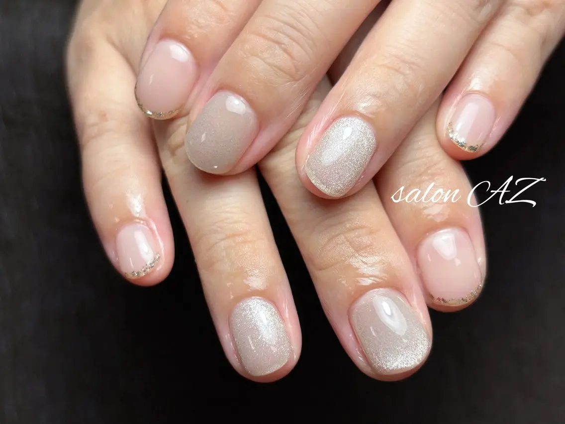 ネイル アートネイル 長さ出し フットネイル フレンチネイル ジェルネイル ハンドネイル salon AZのネイルデザイン