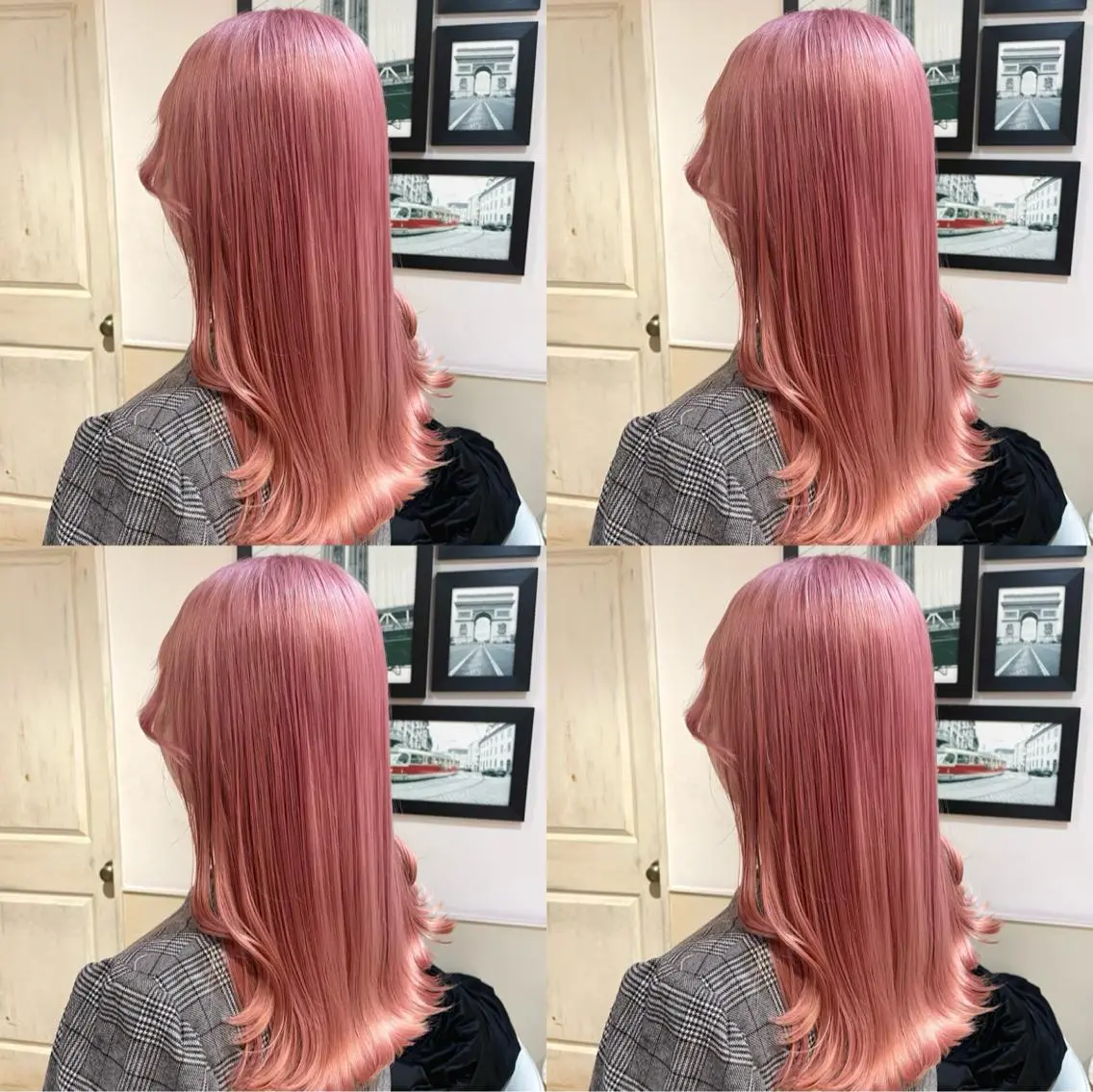 セミロング カラー ブリーチ ピンクカラー 🌟トップデザイナー 高橋🌟のヘアスタイル