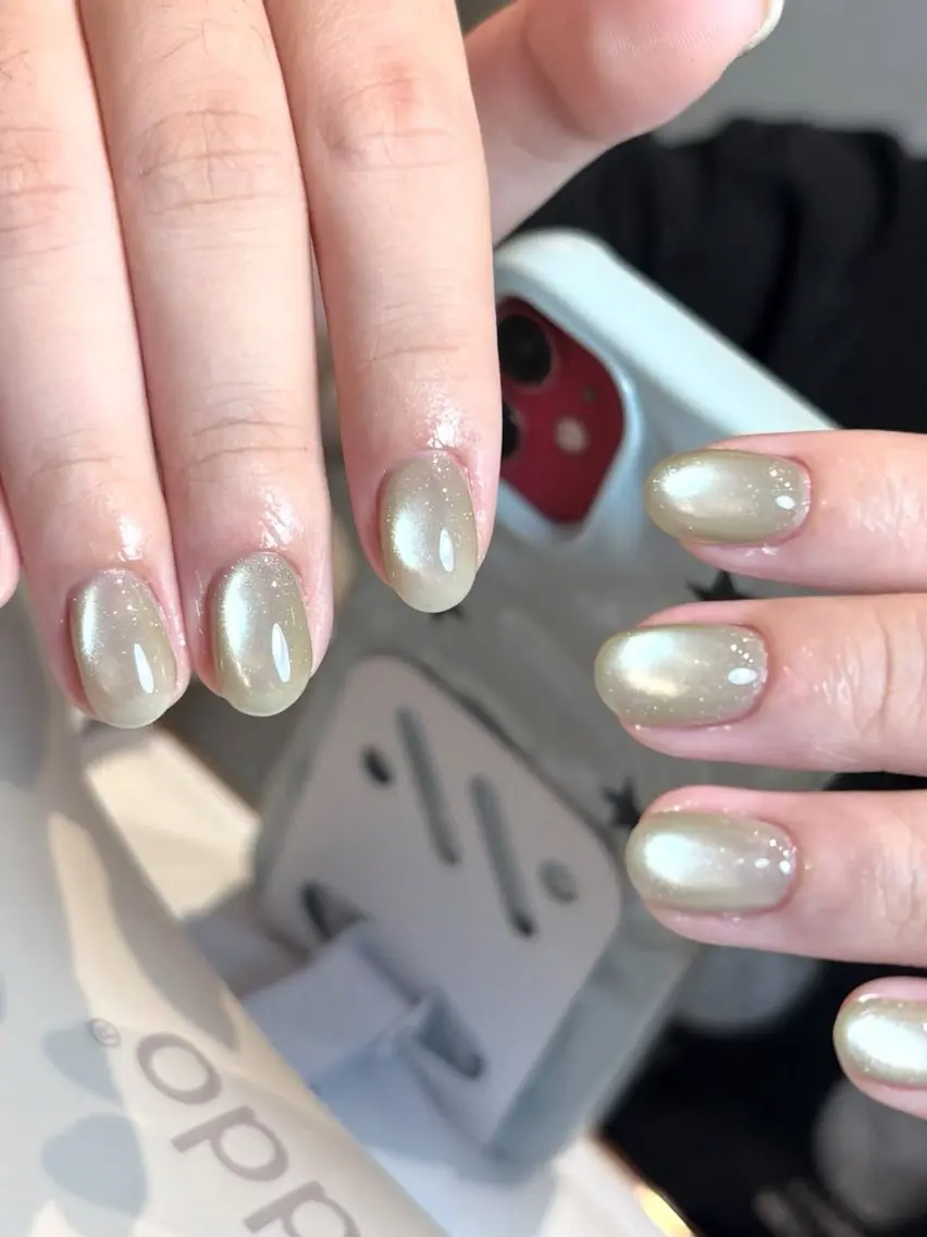 ネイル チークネイル ドット フレンチネイル グラデーション 韓国ネイル ハンドネイル Minette nailrinrinのネイルデザイン