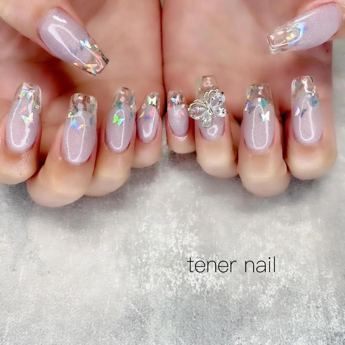 ネイル クリアネイル フレンチネイル テネルネイル tener nailのネイルデザイン