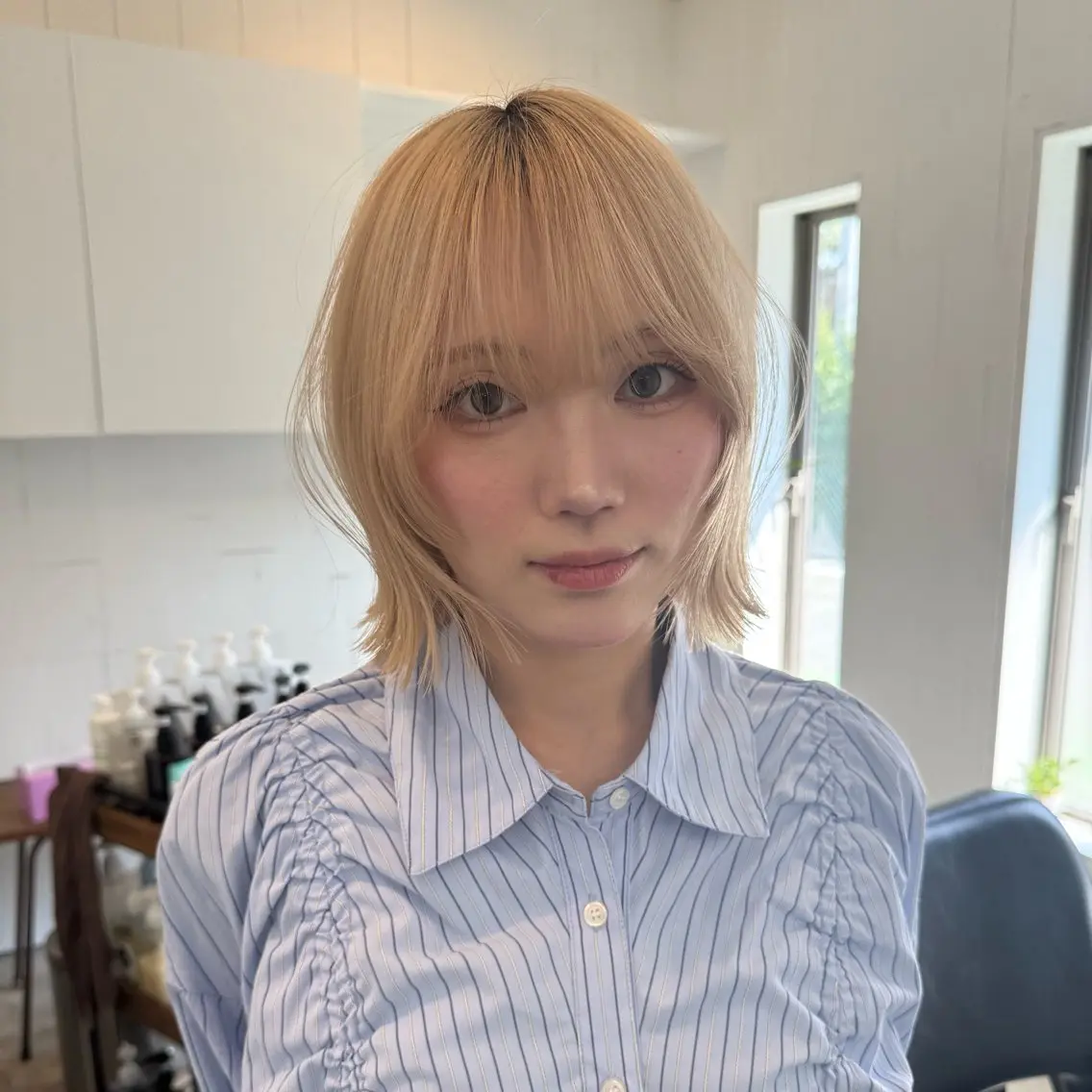 ミディアム 『新潟でトレンド ヘアなら僕』あいるのヘアスタイル