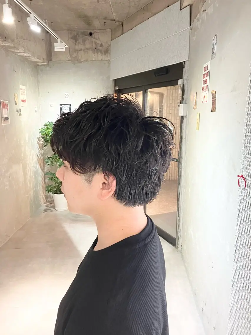 ショート パーマ メンズ カット パーマ トリートメント door white hideのヘアスタイル