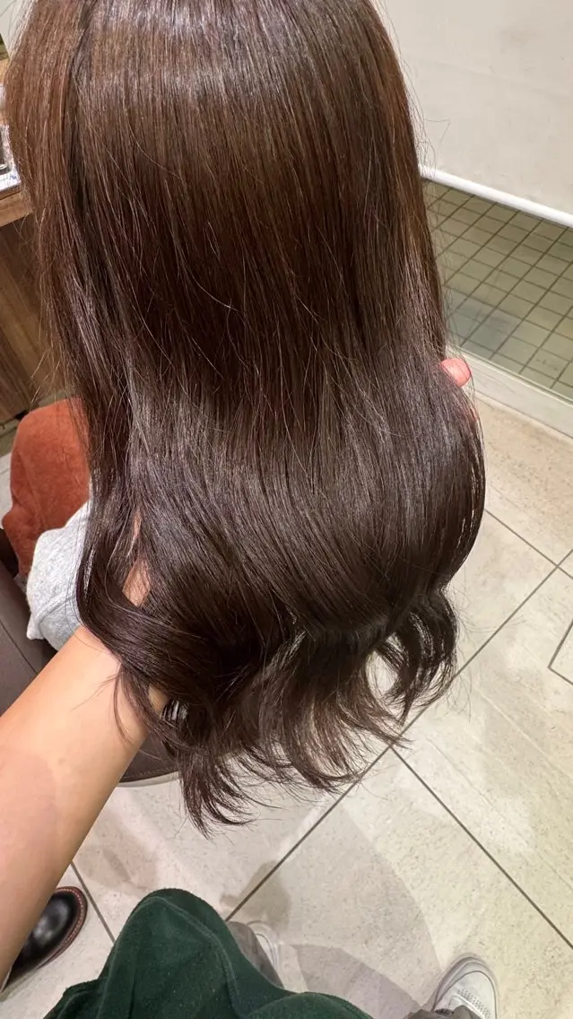 ダブルカラー💜🧡(ブリーチなし)の写真