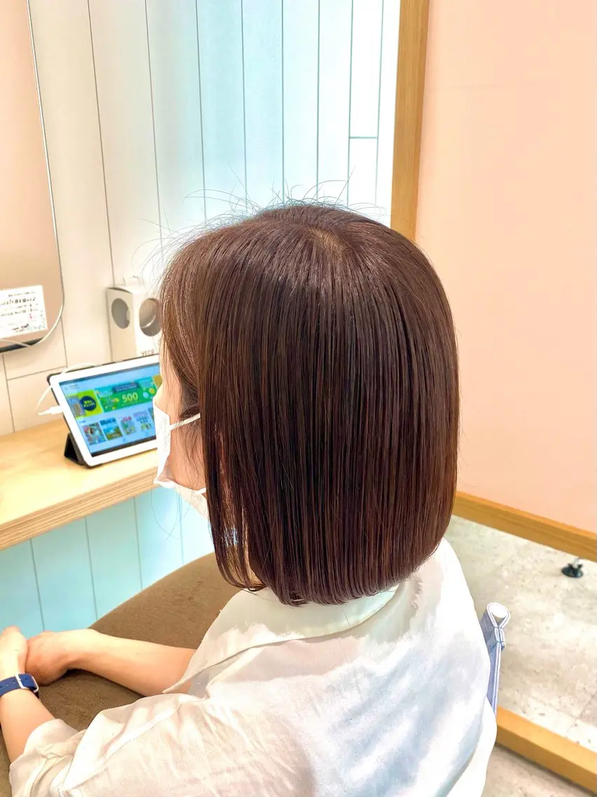 ❤️【minimo限定】マイクロバブル付きクーポン🧡カット➕フルカラー➕トリートメント💚の写真
