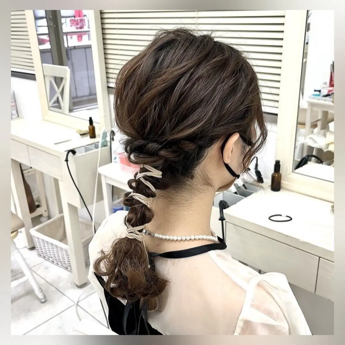 ヘアアレンジ ポニーテール 似合わせヘアメイク 💐オダギリチアキのヘアスタイル