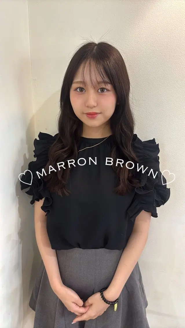 セミロング カラー 黒髪 ケアカラー ダブルカラー カット ヘアカラー トリートメント 🍒桜井 優華🍒のヘアスタイル