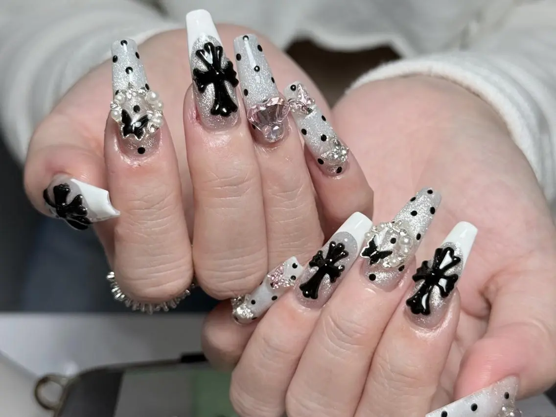 ネイル ボルドー チークネイル 長さ出し フレンチネイル ジェルネイル YUNA Belle Nail 池袋のネイルデザイン
