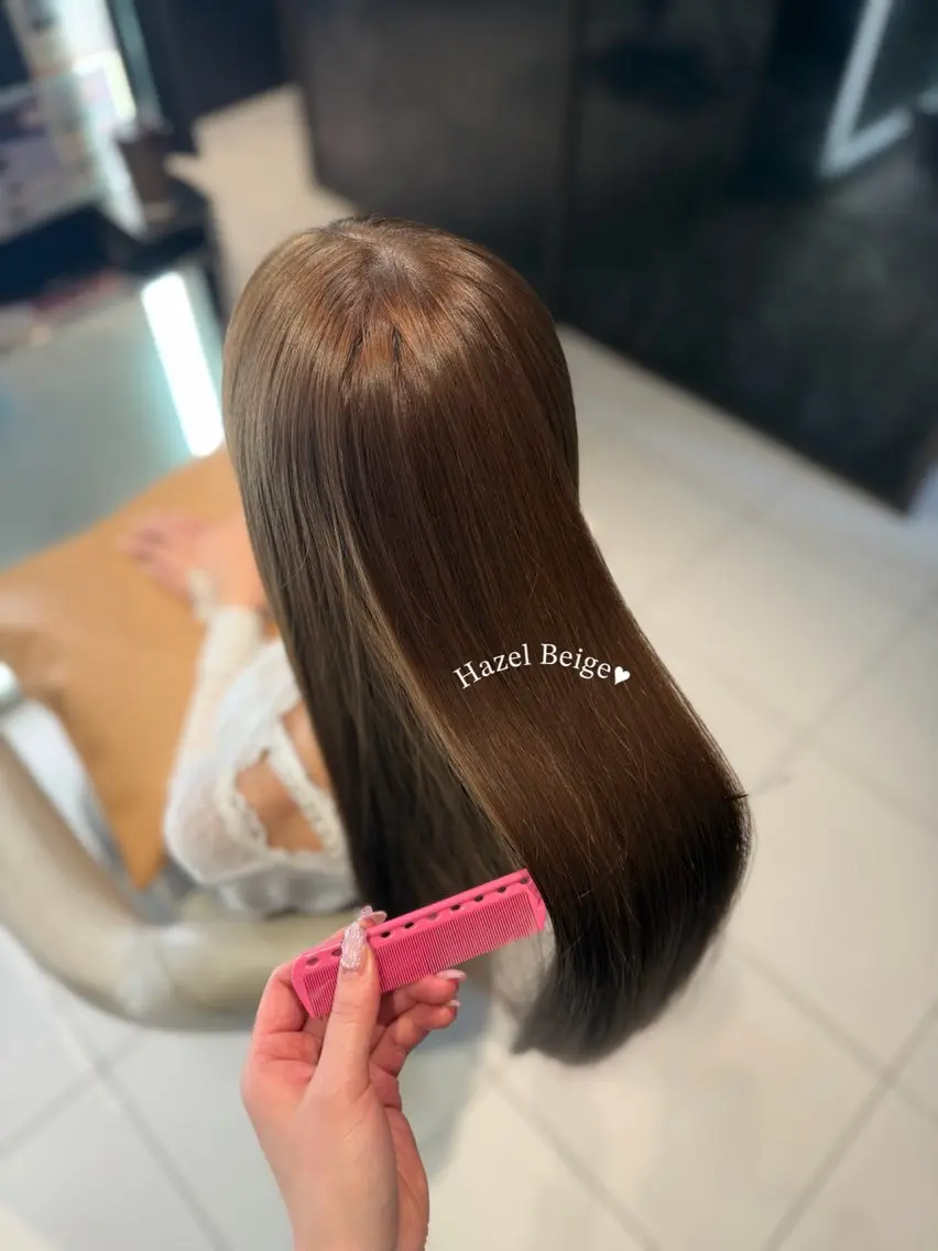 ロング カラー カット ヘアカラー トリートメント 透明感/レイヤー/ボ ブ/みなみ/銀座🤍のヘアスタイル