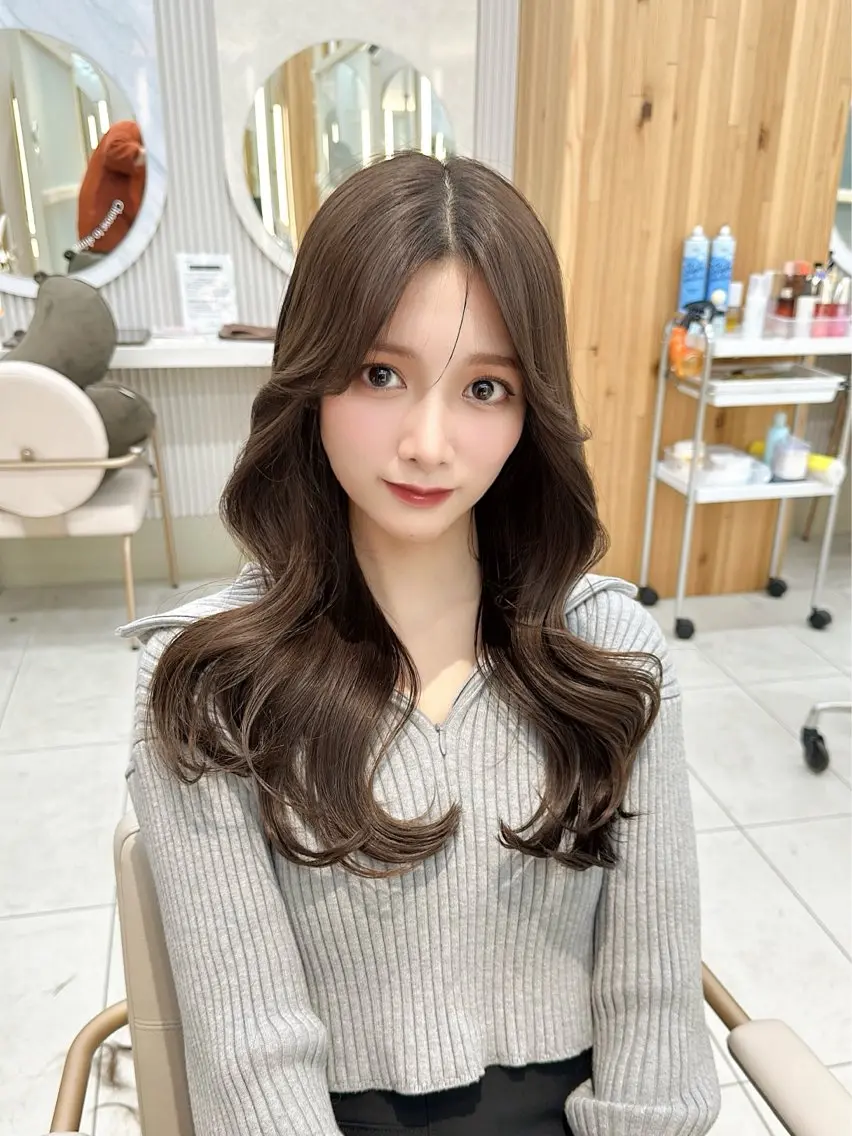 ロング カラー カット ヘアカラー トリートメント 🇰🇷韓国風くびれ ヘア🇰🇷中村優大のヘアスタイル