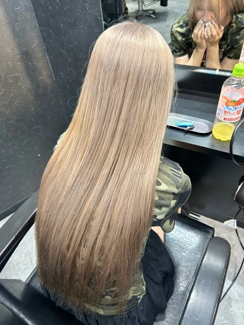 ロング カラー ヘアカラー トリートメント 💎透明感カラー💎 bAteAu あまねのヘアスタイル