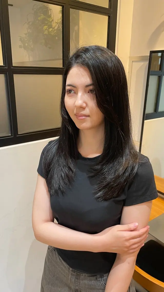 ロング レイヤーカット カット 望恵🌸メンズ募集中 ✂️韓国艶髪のヘアスタイル