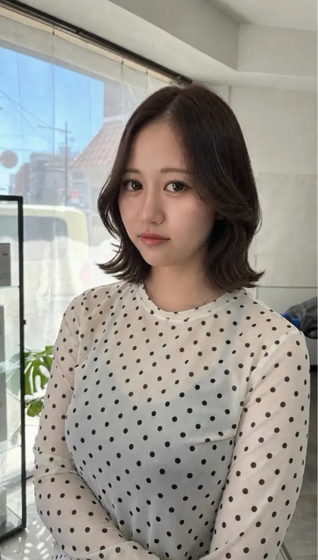 カラー カット ヘアカラー トリートメント ♥韓国カラー うる艶 久留米 YUI♥のヘアスタイル