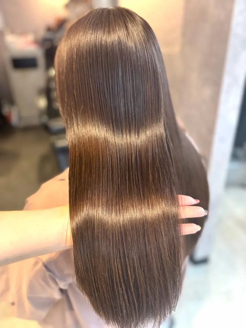 ロング カラー カット ヘアカラー トリートメント 🩶鈴木茉奈🩶艶髪 /透明感/暖色カラーのヘアスタイル