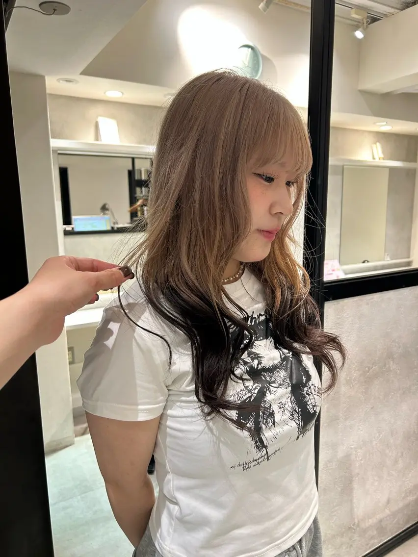セミロング カラー ヘアカラー ボブ/レイヤー ケンショウのヘアスタイル