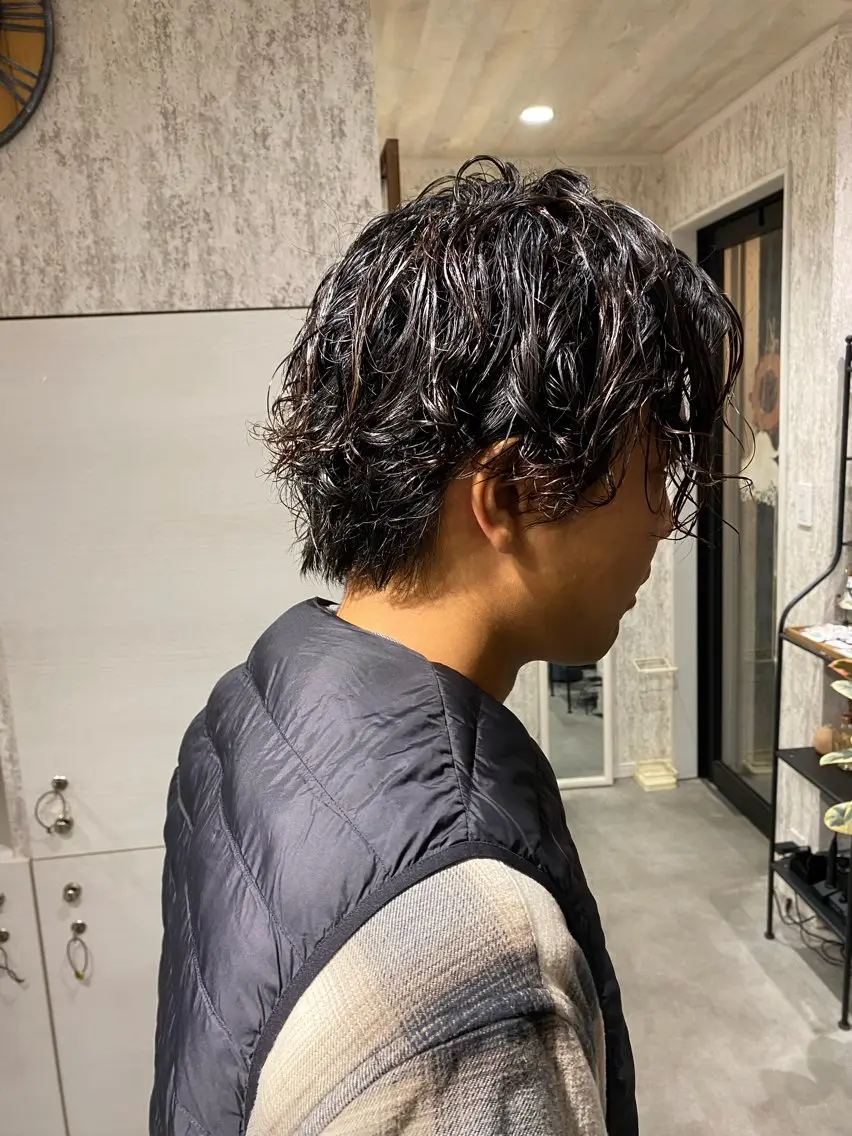 ショート カット パーマ 白木 遥太のヘアスタイル