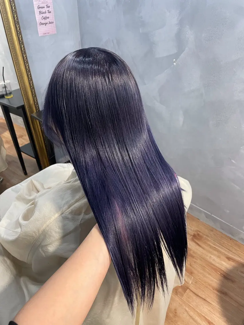 セミロング カラー ブリーチ ケアブリーチ ケアカラー ハイトーンカラー ラベンダーカラー トリートメント XENA 渋谷店のヘアスタイル