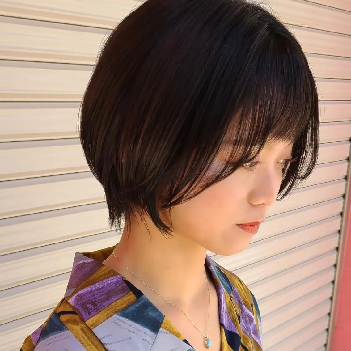 ショート 顔周りカット 西田 理沙のヘアスタイル