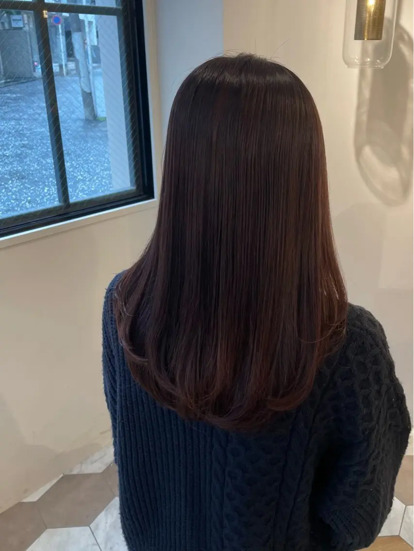 ロング カラー ブラウンカラー ピンクカラー ピンクブラウン カット ヘアカラー トリートメント 顔まわりcut🌿 Hinakoのヘアスタイル