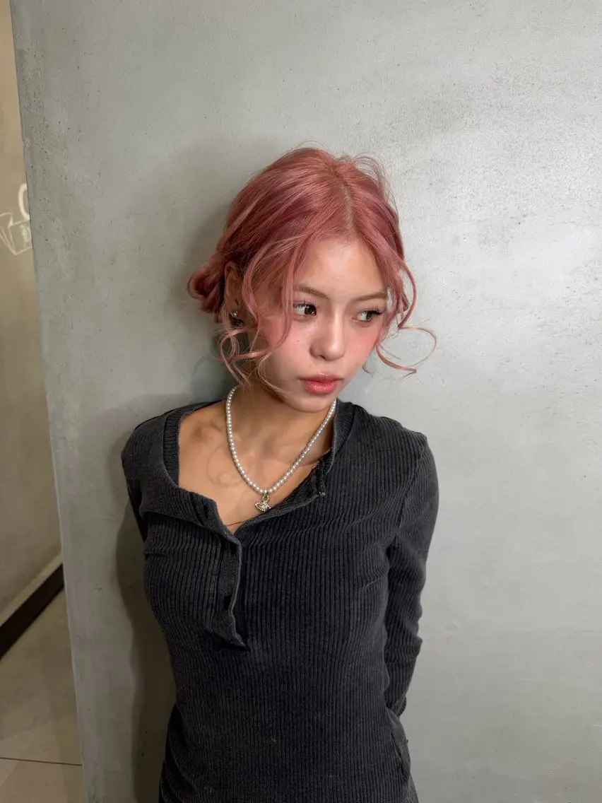ミディアム ヘアアレンジ ヘアセット 梅田茶屋町ヘアセット 🎀RIONA🎀のヘアスタイル