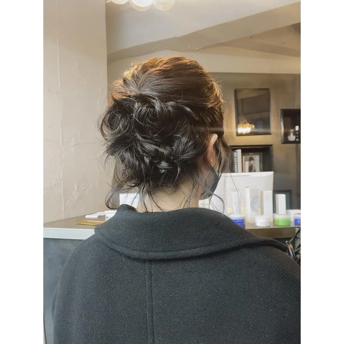 ミディアム パーマ 大石 沙季のヘアスタイル