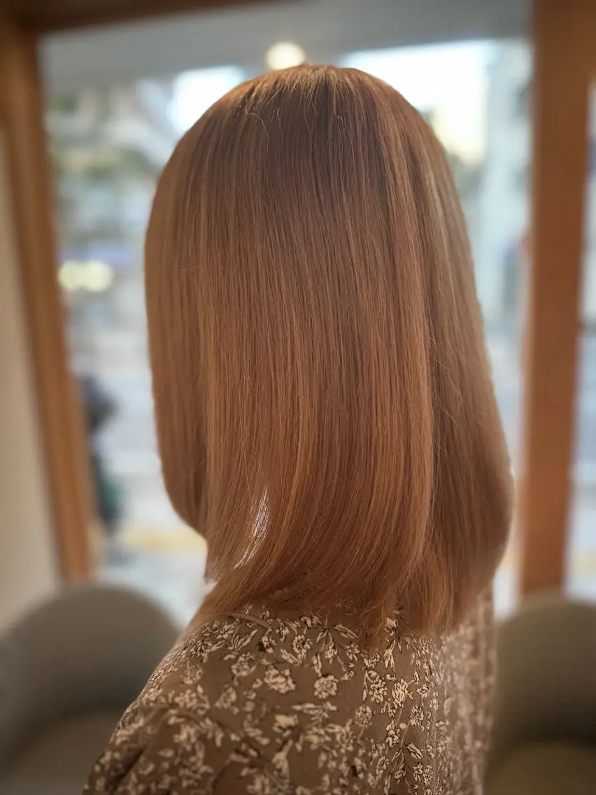 ミディアム カラー ベージュカラー ホワイトベージュ ヘアカラー トリートメント 特殊カラー特化 ✂️SHIAN フジのヘアスタイル