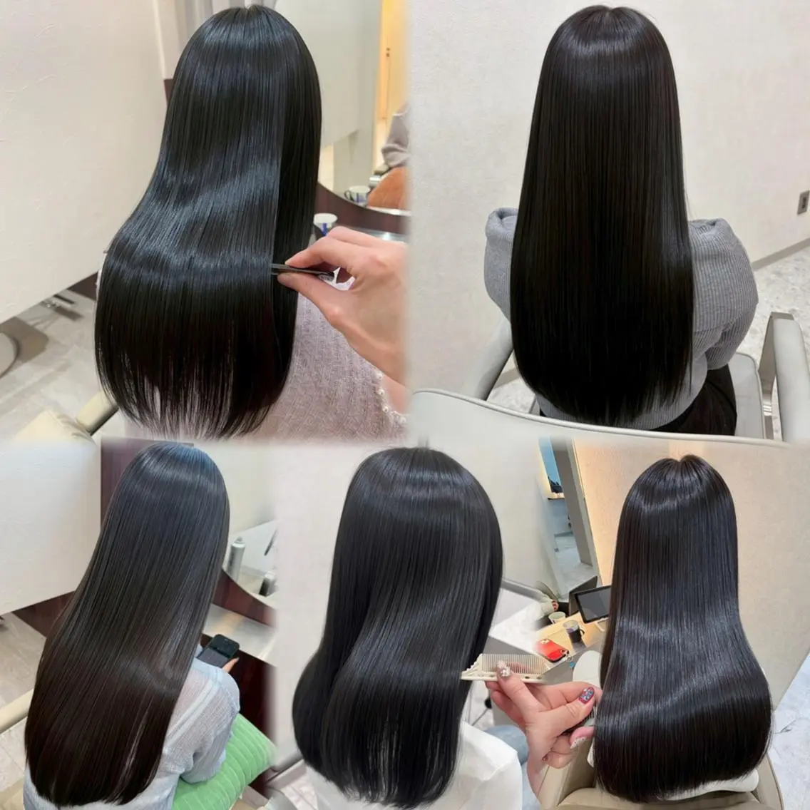 ロング カット 縮毛矯正 トリートメント 中河 ななのヘアスタイル
