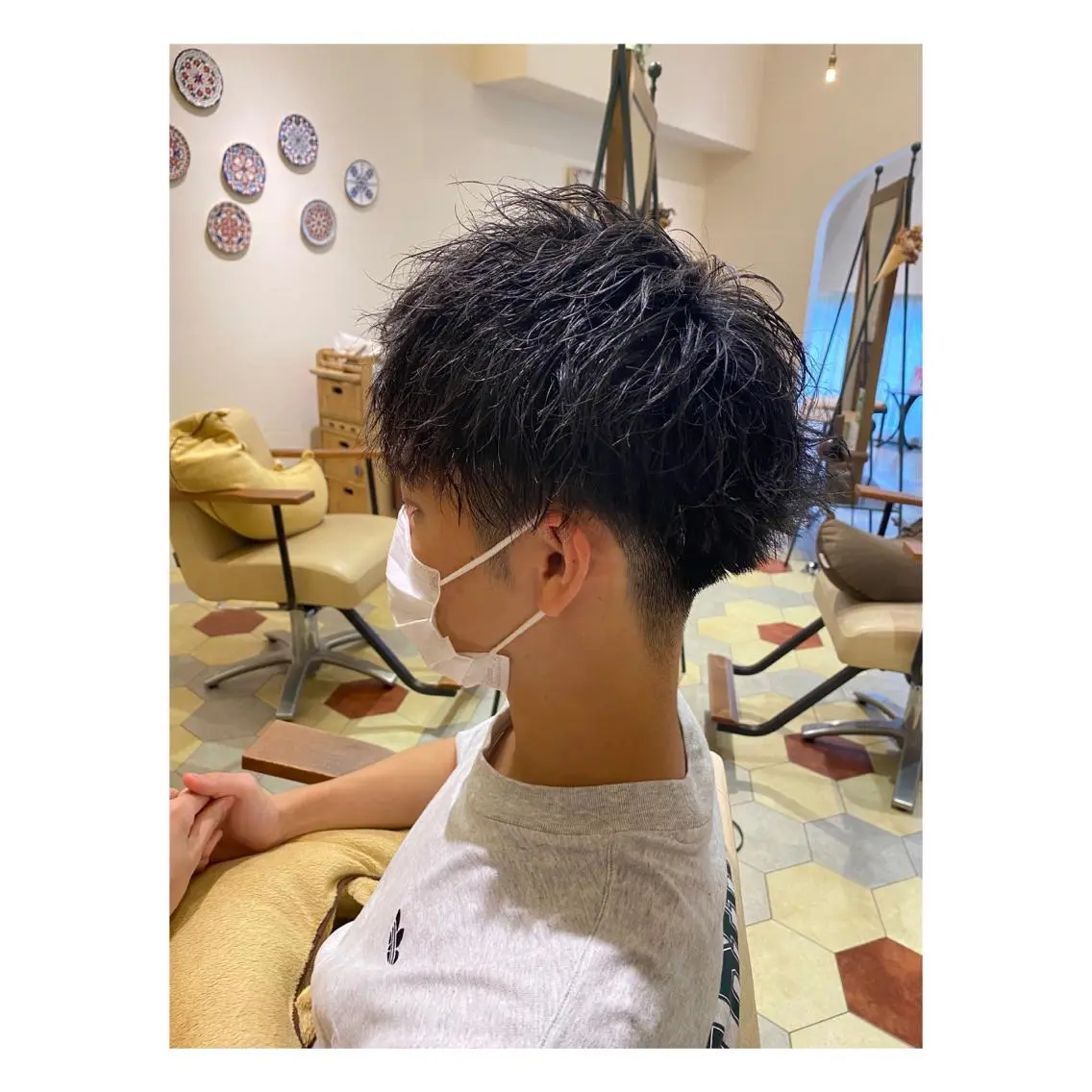 パーマ メンズ カット パーマ 菊池大一 溝の口パーマのヘアスタイル