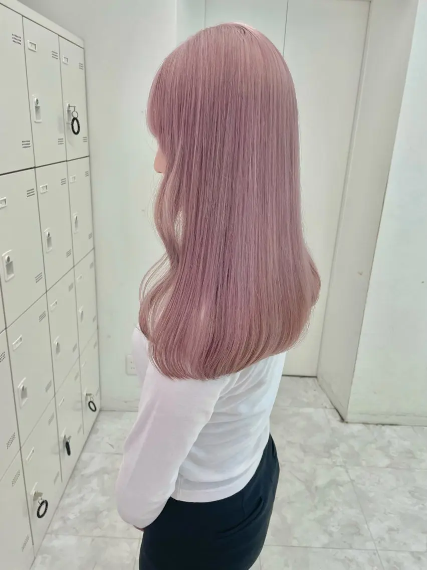 ロング カラー ヘアアレンジ ヘアカラー トリートメント ヘッドスパ ヘアセット 🎀ブリーチなし/ レイヤーカット🎀のヘアスタイル