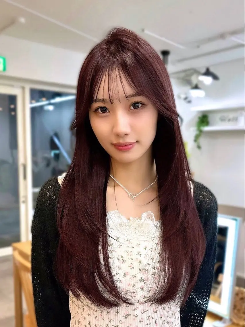 ロング 縮毛矯正 トリートメント ☘️Merak 🐈⬛Harunaのヘアスタイル