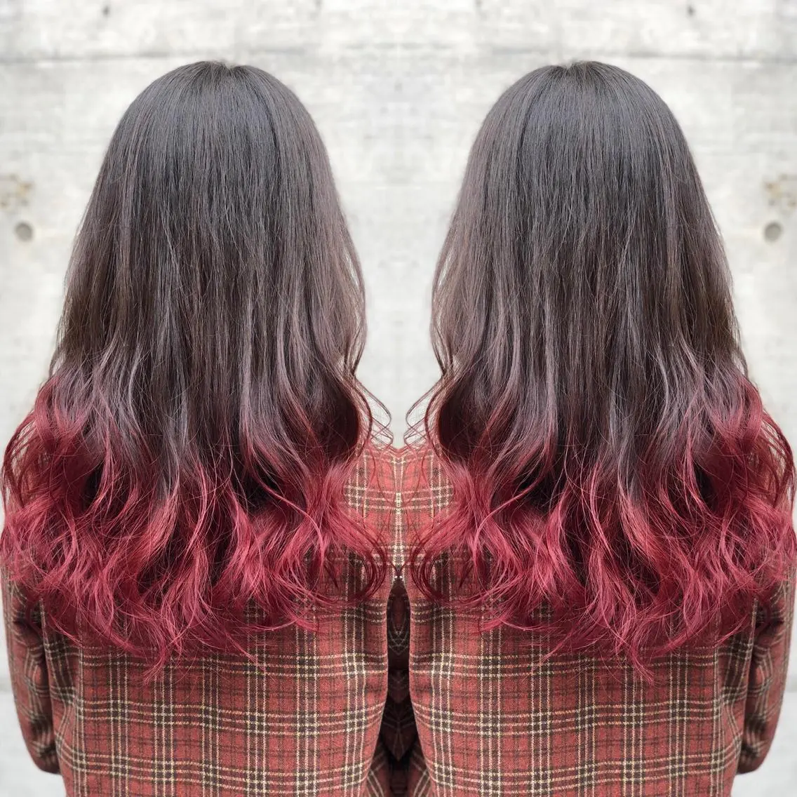 ロング カラー ヘアアレンジ グラデーションカラー レッドカラー ヘアカラー ミニモお気に入り数 No.1宍戸雄弥のヘアスタイル