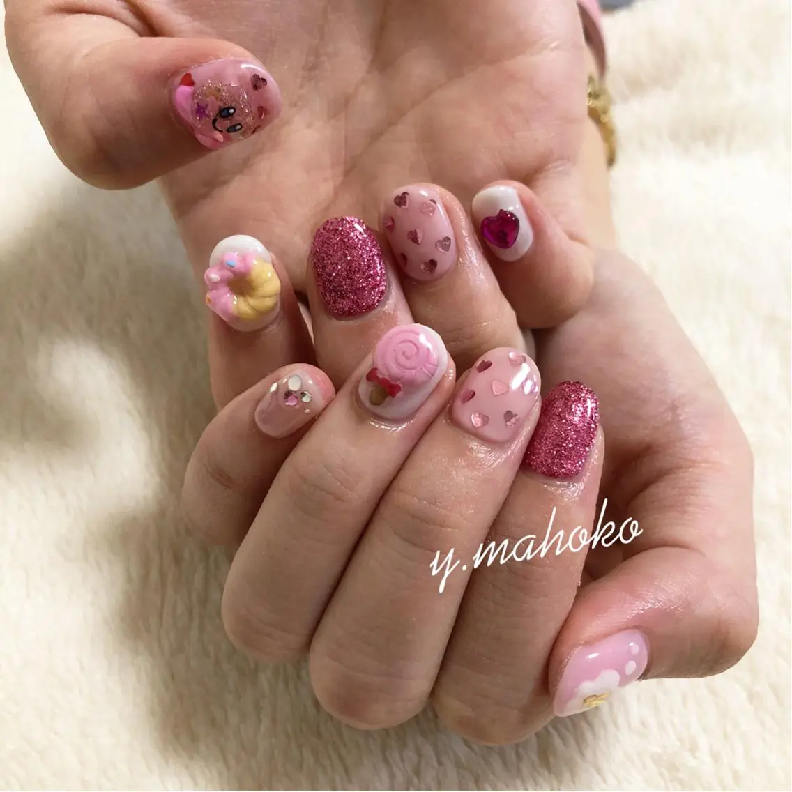 ネイル ハンドネイル パラジェル有/ 長さだし/mahoのネイルデザイン