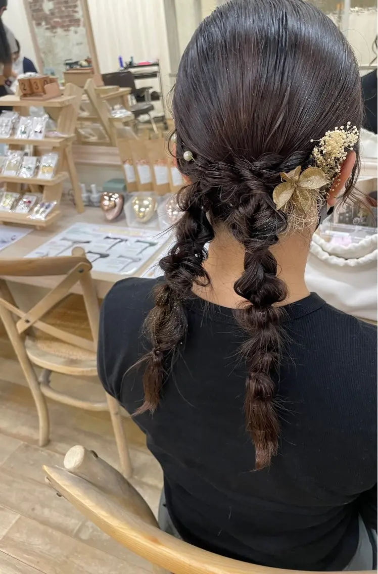 簡単ヘアセット🧸🌿の写真