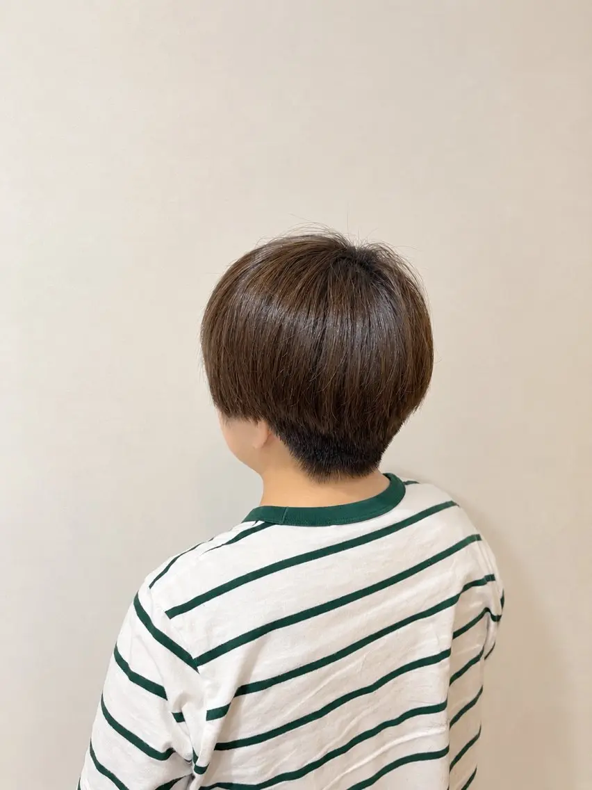 ショート カラー ブリーチ ブラウンカラー ブリーチなしカラー ヘアカラー COVACO 渡辺のヘアスタイル
