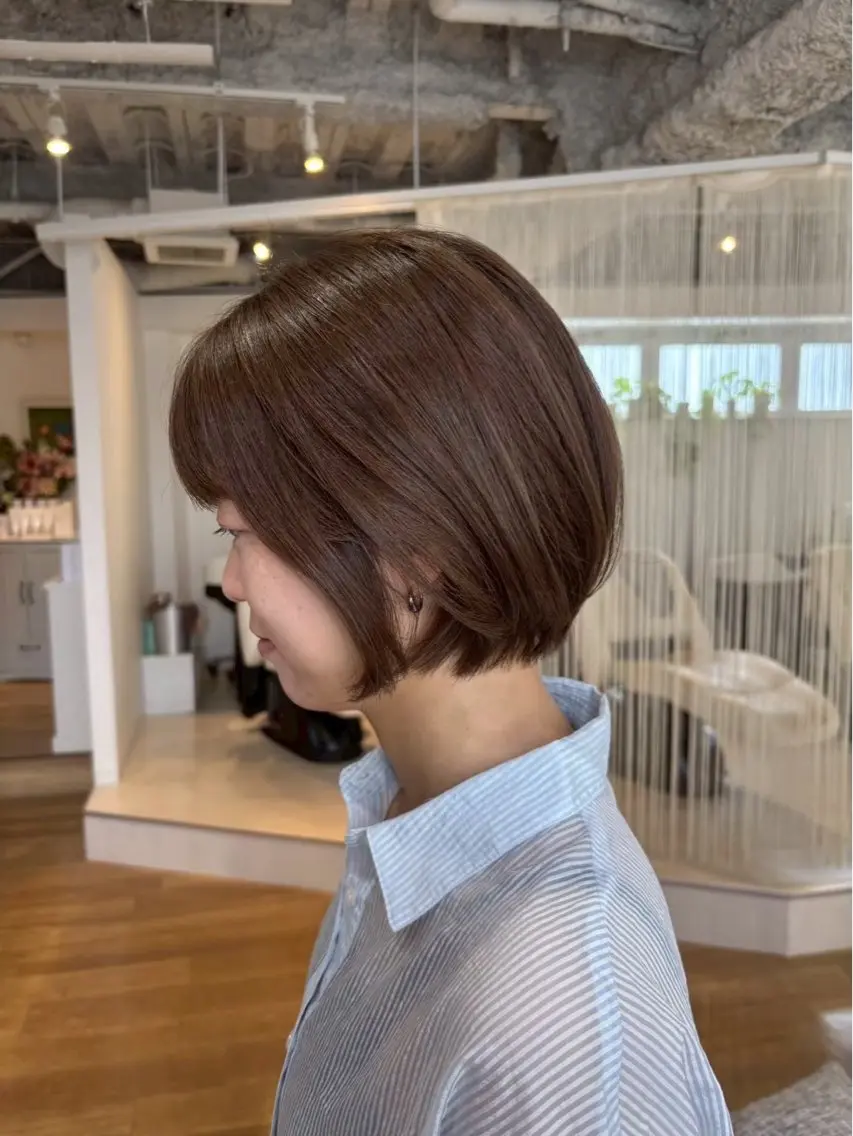ショート カラー ブラウンカラー カット ヘアカラー トリートメント ヘッドスパ 伊藤かな 🫧 髪質改善/ヘッドスパのヘアスタイル