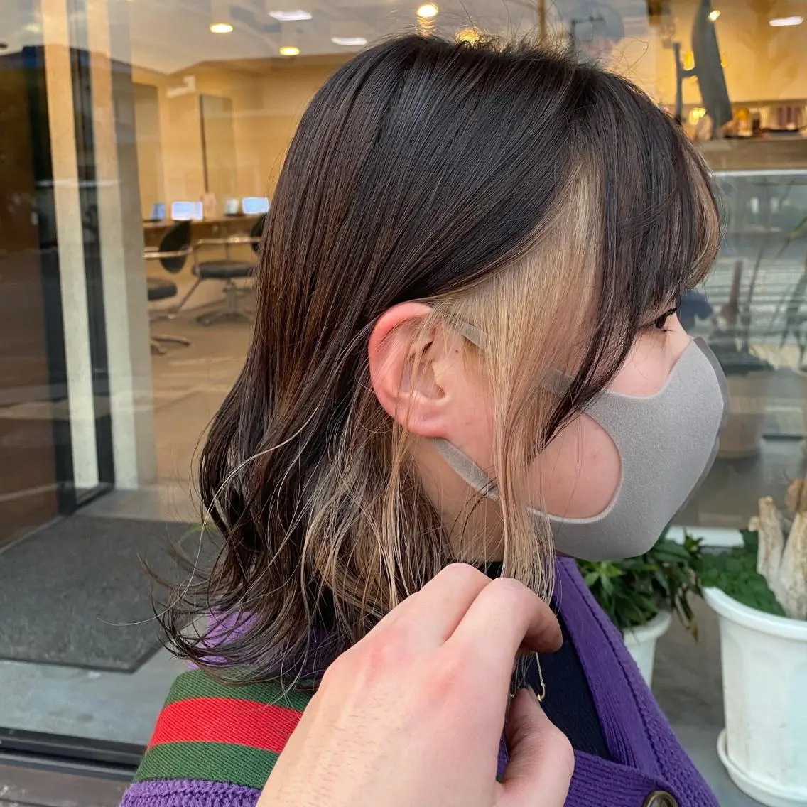 ミディアム ミストバング geep Ryoyaのヘアスタイル