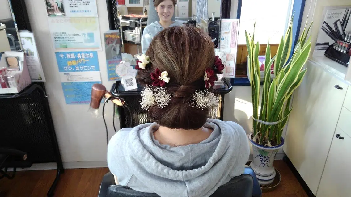 ヘアアレンジ 着物ヘア beauty spa ce FREEDOMのエステ・リラクイメージ