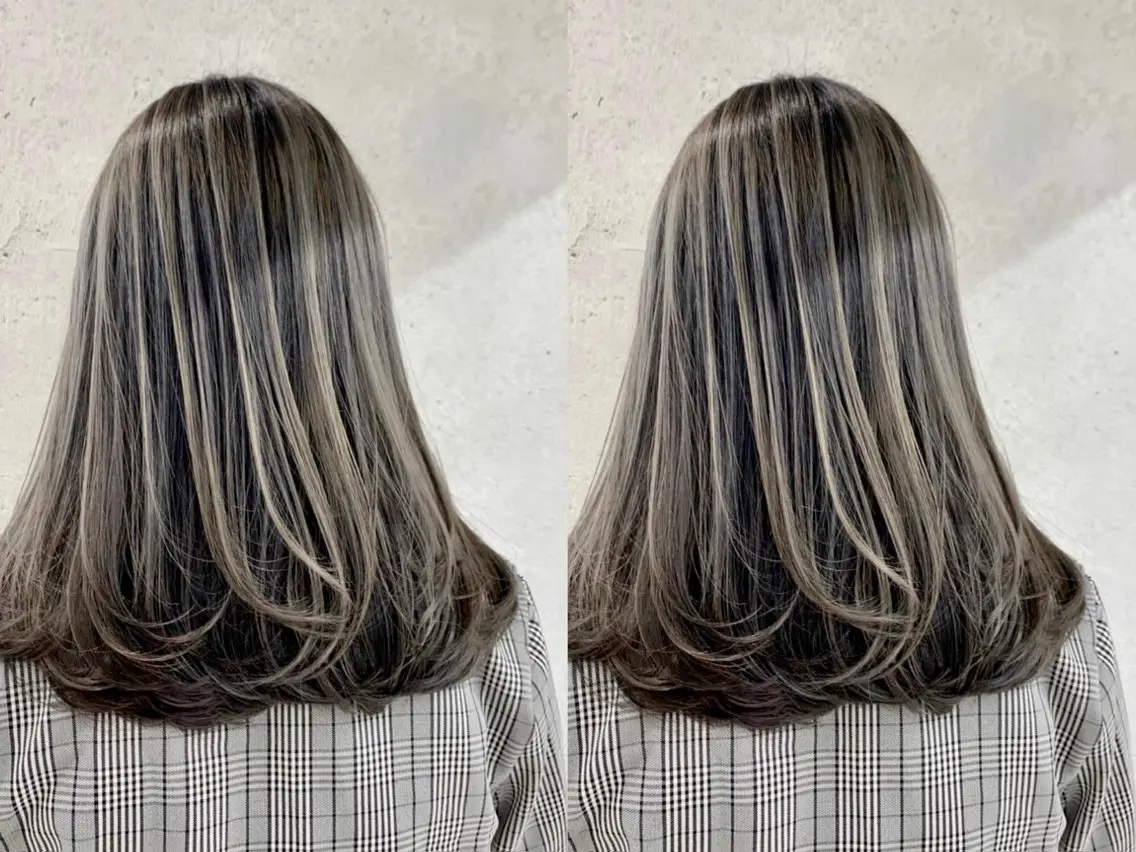 ミディアム カラー ハイライトカラー ハイライト カット ヘアカラー トリートメント 髪質改善/縮毛矯正 レイヤー/松川匠のヘアスタイル