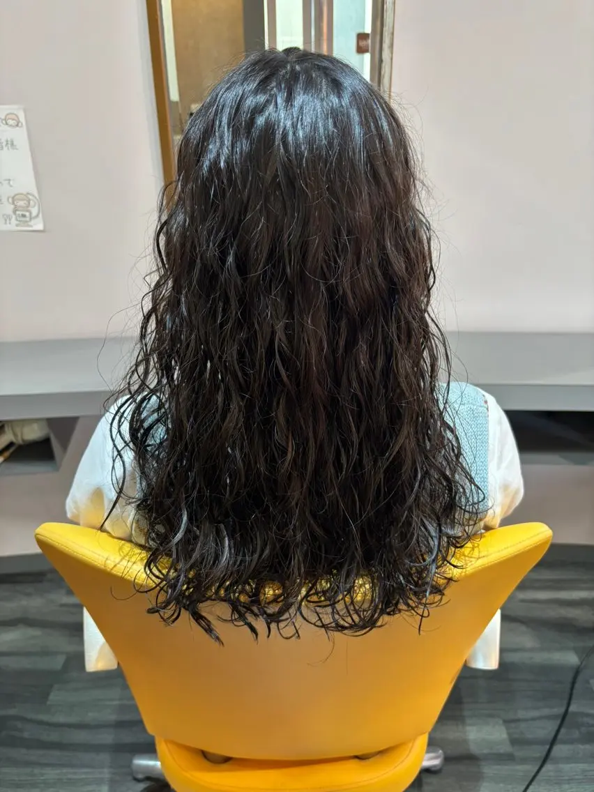 ロング パーマ ロング 杉山 晃太のヘアスタイル
