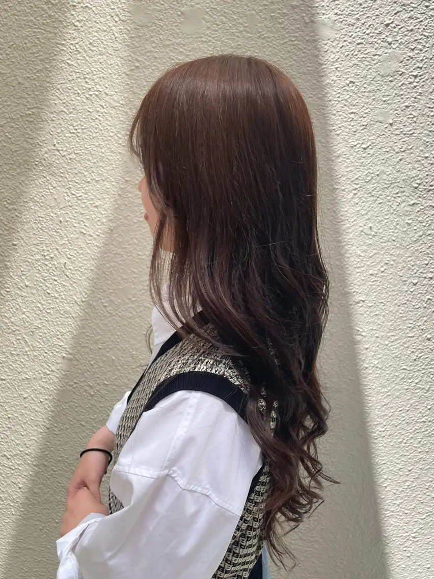 ロング カラー ブラウンカラー マロンブラウン ヘアカラー ROMEO京橋 タナカユアンのヘアスタイル