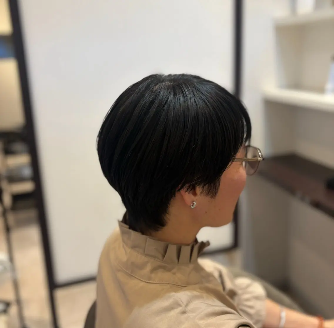 ショート ショートヘア カット 山下ちひろ／似合わせ ／髪質改善／縮毛矯正のヘアスタイル